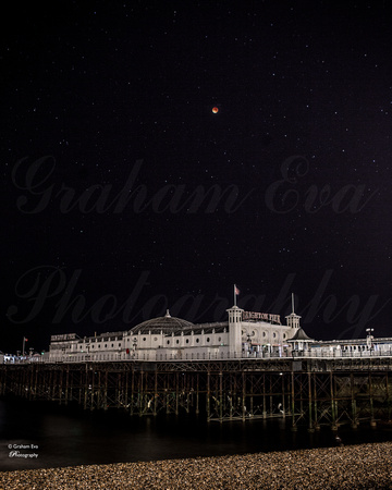 Lunar Eclipse over Brighton Pier 2015